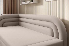 Canapea extensibila brat stanga 3 locuri, ELTAP, Fabillo, 223x86x80 cm, lemn/poliester, bej