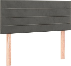 vidaXL Tăblie de pat, gri închis, 90x5x78/88 cm, catifea