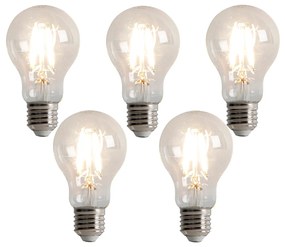 Set de 5 becuri LED E27 reglabile în 3 trepte A60 5W 500lm 2700K