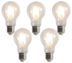 Set de 5 becuri LED E27 reglabile în 3 trepte A60 5W 500lm 2700K
