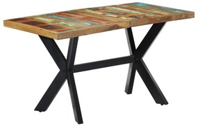 vidaXL Masă de bucătărie, 140 x 70 x 75 cm, lemn masiv reciclat