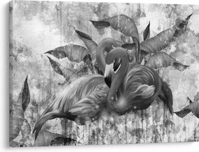 Tablou - Graffiti cu flamingo (70x50 cm)