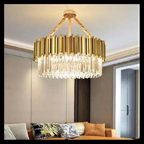 Candelabru Cristal, Elit's, GOLD, 50 cm