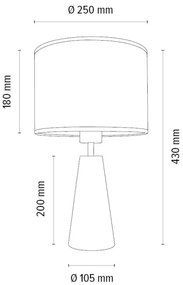 Spot-Light 7017403211528 - Lampă de masă MERCEDES, 1xE27/40W/230V, stejar