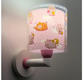 Dalber 41769S - Lampă de perete pentru copii KAWAII FRIENDS, 1xE27/15W/230V, roz