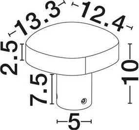 Mini Stalp de gradina IP65 BALIC corten H-10cm