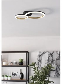 Plafonieră LED dimabilă Eglo 901223 CALLIERA LED/12W/230V negru/auriu