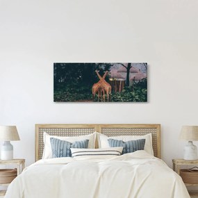 Tablou cu două girafe (120x50 cm)