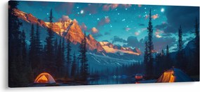Tablou - Camping în munți (120x50 cm)