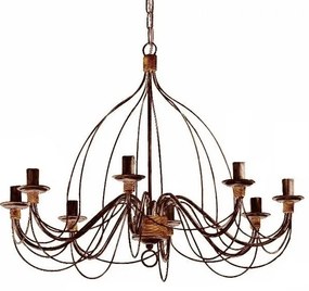 Candelabru design rustic CORTE SP8 RUGGINE 057194