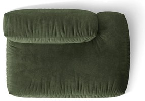 Modul pentru canapea modulară verde cu tapițerie din catifea (cu colț pe partea dreaptă) Martina – Micadoni