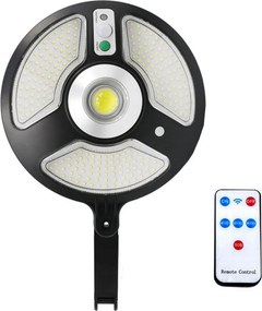 Lampa Solara Rotunda cu Senzor de Miscare, Suport Reglabil 360, IPX65 si Telecomanda