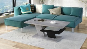 CLIFF MAT beton / negru, masuta de cafea