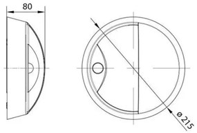 LED Aplică perete exterior cu senzor LED/14W/230V IP54