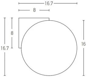 Aplica de perete pentru baie design modern Tylor alama