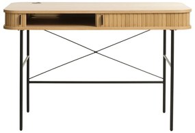 Birou cu aspect de lemn de stejar 60x120 cm Nola – Unique Furniture