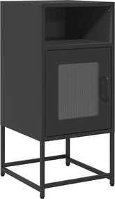 vidaXL Noptieră, negru, 36x39x78 cm, oțel laminat la rece