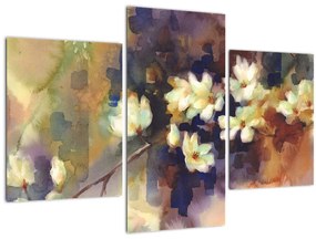 Tablou - Magnolii albe, pictură (90x60 cm)