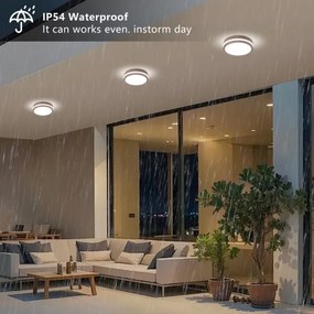 Brilagi - Corp de iluminat exterior cu senzor BENE LED/18W/230V, Ø 21,5 cm, maro, IP54