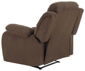 Fotoliu relaxant reglabil -recliner, material maro,Bortis Impex