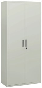 HOMCOM Dulap de Depozitare pentru Birou cu 5 Niveluri, Dulap Metalic cu 2 Uși și 4 Rafturi Reglabile, 80x40x180 cm, Alb