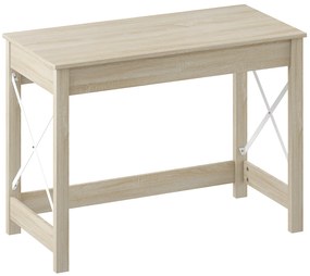 HOMCOM Masă de Birou Modernă Masă de Birou Masă de Calculator Ușor de Asamblat pentru Birou Studiu 105x50x76 cm Natural | Aosom Romania