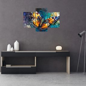 Tablou - Fluture, pictură în ulei (90x60 cm)