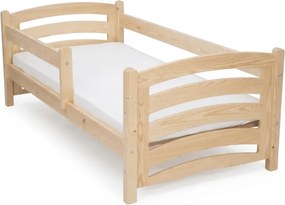 Pat pentru copii MELA 80 x 160 cm, pin Saltele: Saltea COCO 10 cm, Somiera pat: Cu lamele curbate