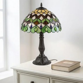 Brilagi - Lampă de masă Tiffany MARGARET, cu vitralii, 1xE27/40W/230V