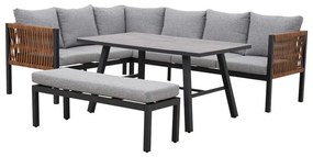 Set de mobilier de grădină de colț Texas cu 8 locuri