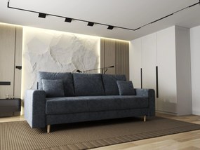 Canapea extensibilă dumonde cu ladă de depozitare si sezut confortabil din spuma high-density, Kronos Euphoria Grafit 210x100 cm