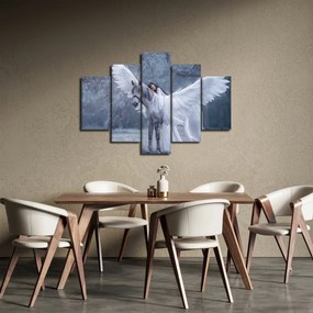 Tablou - Fata și unicorn (150x105 cm)