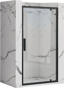 Usa de nisa pivotanta Rea Rapid Swing 70 cm sticla 6 mm negru