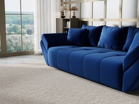 Canapea extensibilă dumonde cu ladă de depozitare si sezut confortabil din spuma high-density, Berlin Royal Blue 250x100 cm