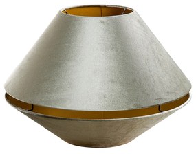 Abajur dublu din catifea verde cu interior auriu