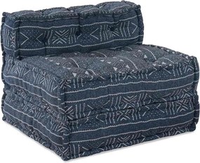 vidaXL Sofa modular patchwork Imprimare Indigo 70 x 70 x 56 cm