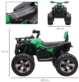 HOMCOM Quad electric 12V pentru copii, verde | Aosom Romania