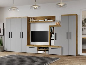 Set Mobila Living Odell Flagstaff Oak/Gri C08