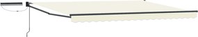 vidaXL Cort electric retractabil Crem 4 × 3 m