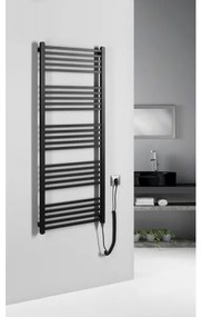 Sapho - Uscător electric pentru prosoape METRO-E, 500 W/230 V, 50 x 134 cm, negru mat