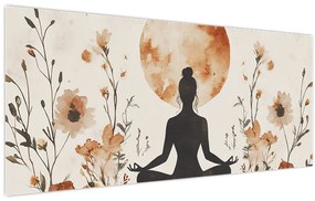 Tablou - Yoga Portocalie (120x50 cm)