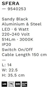 Veioza/Lampa de masa LED stil minimalist SFERA