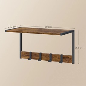 Set de rafturi de perete E1083 OLW, lemn vechi, 2buc.