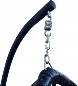 Fotoliu suspendat negru KOKON CARLO cu suport