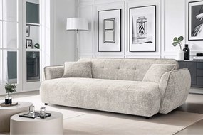 Canapea bej cu tapițerie din chenille 250 cm Nelia Big – Ropez