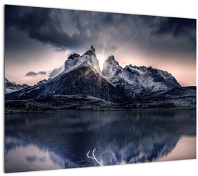 Tablou lacul cu munte (70x50 cm), în 40 de alte dimensiuni noi