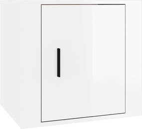 vidaXL Noptieră, alb extralucios, 50x39x47 cm