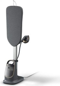 Aparat de calcat vertical cu abur Philips All-in-one 8500 AIS8540/80, 2200 W, 1,2 l, 6 bar, 90 g/min, 3 setari, OptimalTEMP, Masa reglabila, Gri inchis/Auriu