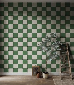 Tapet Porcelain Tiles, Green, Rebel Walls