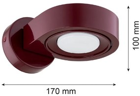 Aplica cu spot directionabil LOTUS 8901 bordo